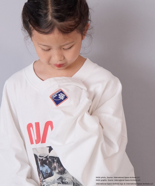 LOWRYS FARM（ローリーズファーム）の「【160-170サイズ】ＮＡＳＡプリントロンＴＬＳ　593054（Tシャツ/カットソー・キッズ・ブラック/オフホワイト/グレー・FREE）」の8枚目の写真