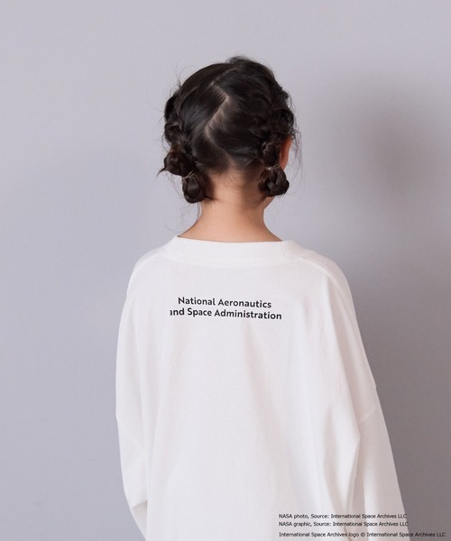 LOWRYS FARM（ローリーズファーム）の「【160-170サイズ】ＮＡＳＡプリントロンＴＬＳ　593054（Tシャツ/カットソー・キッズ・ブラック/オフホワイト/グレー・FREE）」の9枚目の写真