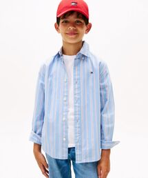 TOMMY HILFIGER | BOYS ストライプネップファブリックボタンダウンシャツ(シャツ/ブラウス)