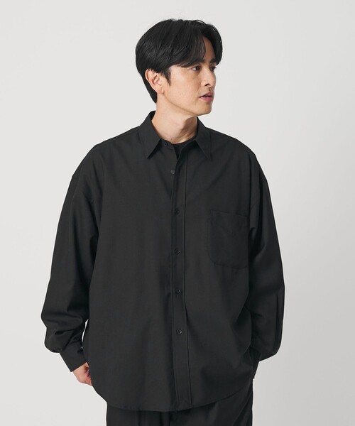 コティビューティアンドユース　メンズ　メリノウールシャツ koti BEAUTY&YOUTH＞メリノウール レギュラーカラー シャツ