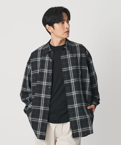 新品H Beauty&Youth24SS koti ウールシャツ長袖Ssize 新品H Beauty&Youth24SS koti ウールシャツ長袖Ssize コティ