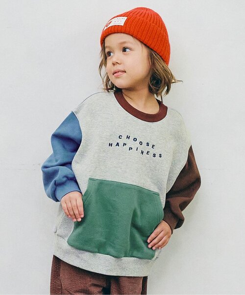 ジュニア対応】ロゴ刺繍ポケットトレーナー（スウェット）｜p.premier