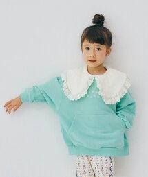 p.premier(ピードットプルミエ)の【ジュニア対応】ロゴ刺繍ポケットトレーナー(スウェット)