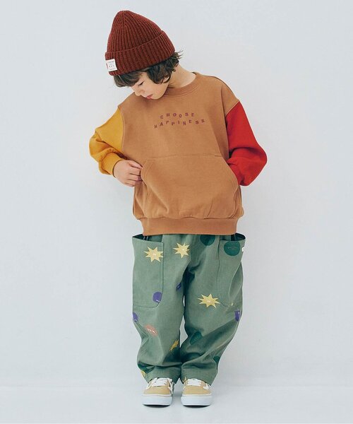 p.premier（ピードットプルミエ）の「【ジュニア対応】ロゴ刺繍ポケットトレーナー（スウェット・キッズ・グレー/サックスブルー/ベビーピンク/キャメル/ダークブラウン/イエロー・80/90/100/110/120/130/140）」の22枚目の写真