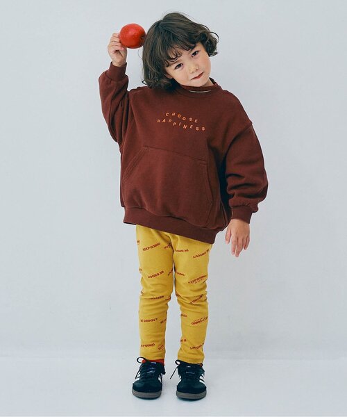 p.premier（ピードットプルミエ）の「【ジュニア対応】ロゴ刺繍ポケットトレーナー（スウェット・キッズ・グレー/サックスブルー/ベビーピンク/キャメル/ダークブラウン/イエロー・80/90/100/110/120/130/140）」の18枚目の写真