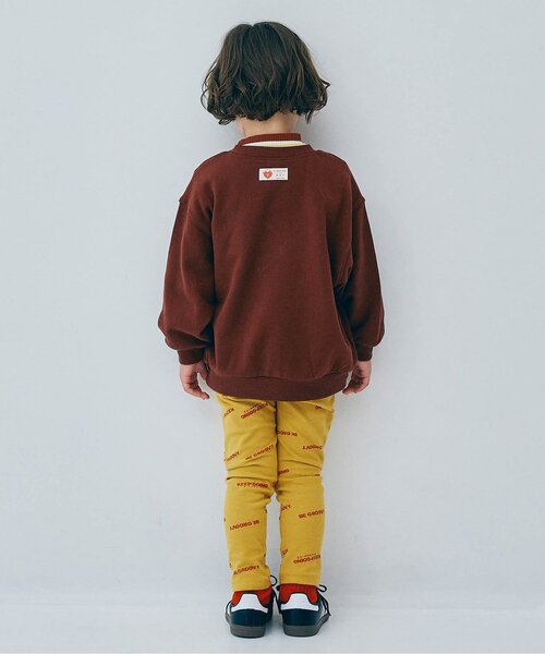 p.premier（ピードットプルミエ）の「【ジュニア対応】ロゴ刺繍ポケットトレーナー（スウェット・キッズ・グレー/サックスブルー/ベビーピンク/キャメル/ダークブラウン/イエロー・80/90/100/110/120/130/140）」の19枚目の写真