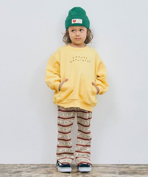 p.premier(ピードットプルミエ)の「ロゴ刺繍ポケットトレーナー(スウェット・キッズ・グレー/サックスブルー/ベビーピンク/キャメル/ダークブラウン/イエロー・80/90/100/110/120/130/140)」の11枚目の写真