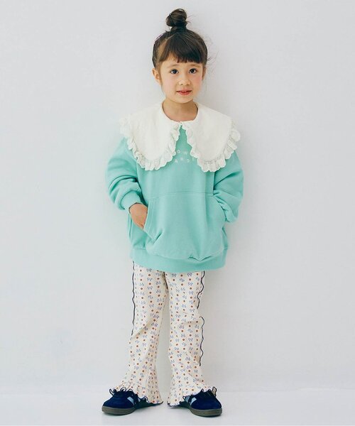 p.premier（ピードットプルミエ）の「【ジュニア対応】ロゴ刺繍ポケットトレーナー（スウェット・キッズ・グレー/サックスブルー/ベビーピンク/キャメル/ダークブラウン/イエロー・80/90/100/110/120/130/140）」の9枚目の写真