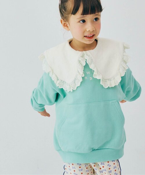 p.premier（ピードットプルミエ）の「【ジュニア対応】ロゴ刺繍ポケットトレーナー（スウェット・キッズ・グレー/サックスブルー/ベビーピンク/キャメル/ダークブラウン/イエロー・80/90/100/110/120/130/140）」の11枚目の写真