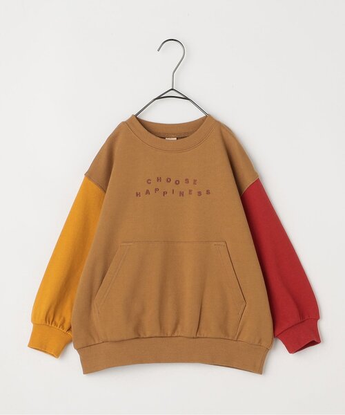 p.premier（ピードットプルミエ）の「【ジュニア対応】ロゴ刺繍ポケットトレーナー（スウェット・キッズ・グレー/サックスブルー/ベビーピンク/キャメル/ダークブラウン/イエロー・80/90/100/110/120/130/140）」の20枚目の写真