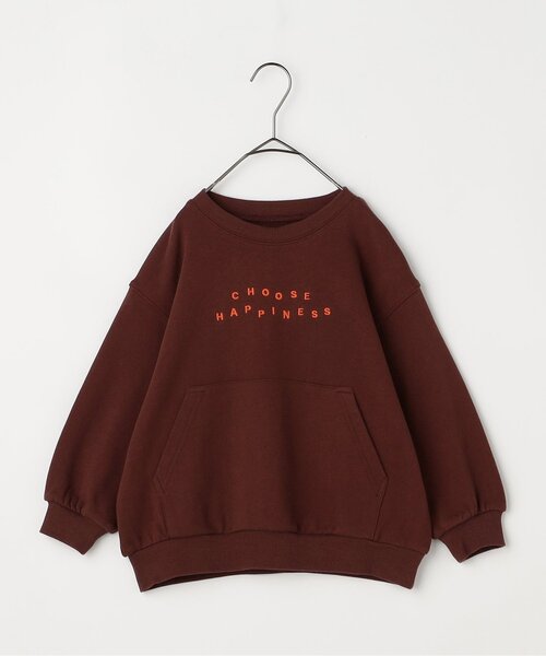 p.premier（ピードットプルミエ）の「【ジュニア対応】ロゴ刺繍ポケットトレーナー（スウェット・キッズ・グレー/サックスブルー/ベビーピンク/キャメル/ダークブラウン/イエロー・80/90/100/110/120/130/140）」の16枚目の写真