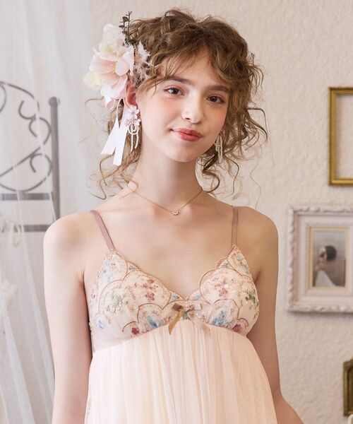 Risa Magli(リサマリ)の「フェリーチェ カップ付マキシワンピース(その他アンダーウェア/インナー・レディース・ネイビー/アイボリー/ベビーピンク・M/L)」の3枚目の写真