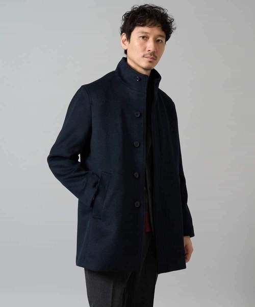 a.v.v（アーヴェヴェ）の「ウールライトビーバースタンドカラージャケット（ピーコート・メンズ・ネイビー/ブラック・44/52/50/48/46）」の13枚目の写真
