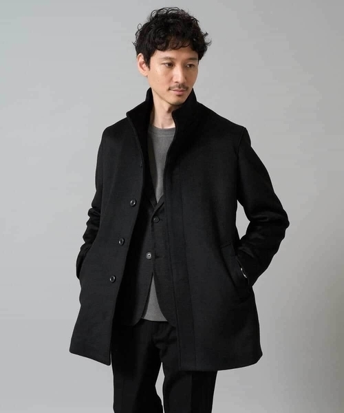 a.v.v（アーヴェヴェ）の「ウールライトビーバースタンドカラージャケット（ピーコート・メンズ・ネイビー/ブラック・44/52/50/48/46）」の17枚目の写真