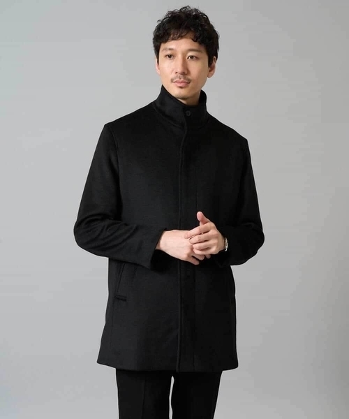 a.v.v（アーヴェヴェ）の「ウールライトビーバースタンドカラージャケット（ピーコート・メンズ・ネイビー/ブラック・44/52/50/48/46）」の20枚目の写真