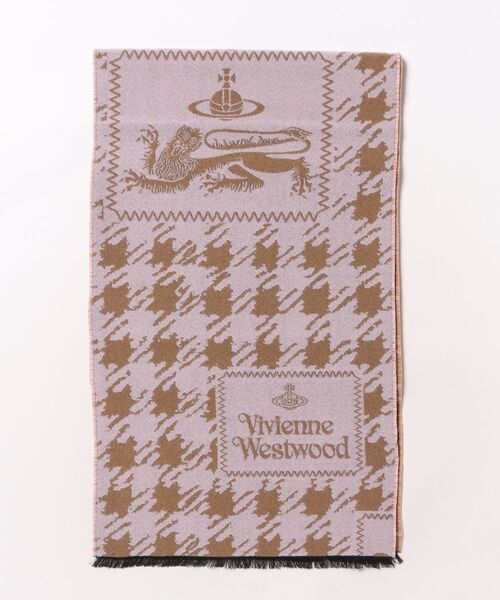 Vivienne Westwood(ヴィヴィアンウエストウッド)の「SCARF DOGTOOTH BADGE(マフラー・レディース・グレー系その他/ピンク系その他/ベージュ/レッド系その他・FREE)」の4枚目の写真