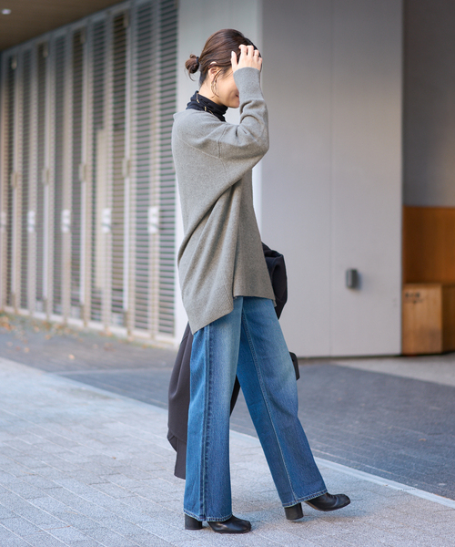 JOURNAL STANDARD（ジャーナルスタンダード）の「《追加2》MUSIC DEEP V ルーズプルオーバー（ニット/セーター・レディース・アーミー/ブラック/ベージュ/ピンク/ライトグレー・FREE）」の8枚目の写真