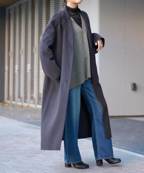 JOURNAL STANDARD（ジャーナルスタンダード）の「《追加2》MUSIC DEEP V ルーズプルオーバー（ニット/セーター・レディース・アーミー/ブラック/ベージュ/ピンク/ライトグレー・FREE）」の13枚目の写真