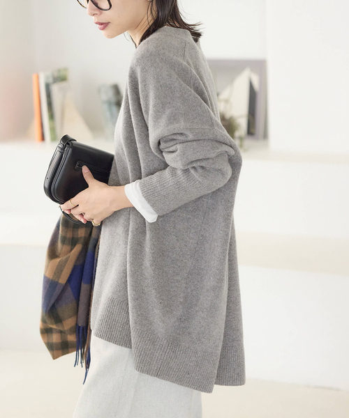 JOURNAL STANDARD（ジャーナルスタンダード）の「《追加2》MUSIC DEEP V ルーズプルオーバー（ニット/セーター・レディース・アーミー/ブラック/ベージュ/ピンク/ライトグレー・FREE）」の17枚目の写真