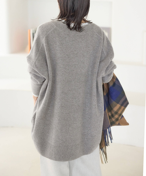 JOURNAL STANDARD（ジャーナルスタンダード）の「《追加2》MUSIC DEEP V ルーズプルオーバー（ニット/セーター・レディース・アーミー/ブラック/ベージュ/ピンク/ライトグレー・FREE）」の20枚目の写真