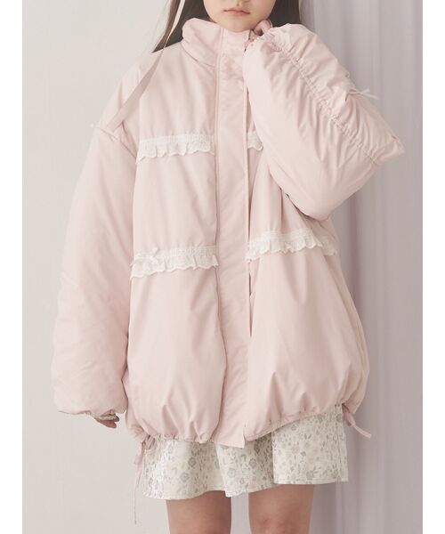 ribbonフリルパデットジャケット（ダウンジャケット/コート