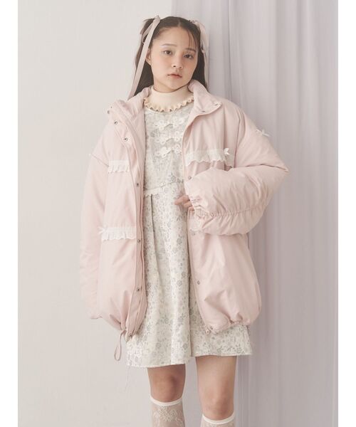 ribbonフリルパデットジャケット（ダウンジャケット/コート）｜merry