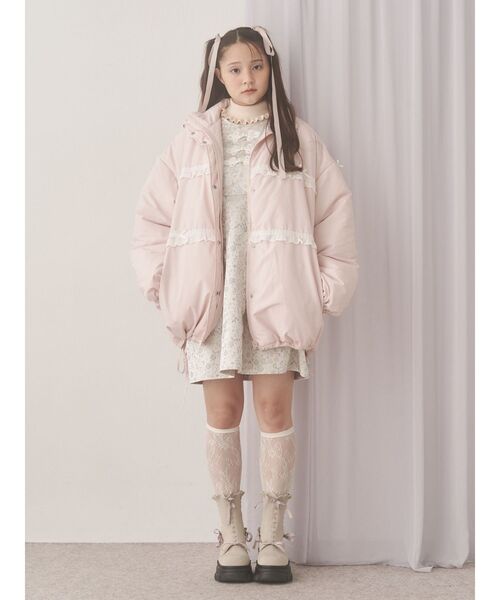 merry jenny（メリージェニー）の「ribbonフリルパデットジャケット