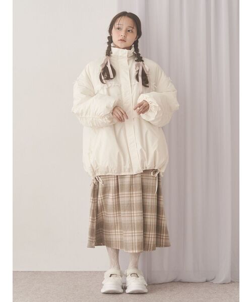 merry jenny（メリージェニー）の「ribbonフリルパデットジャケット