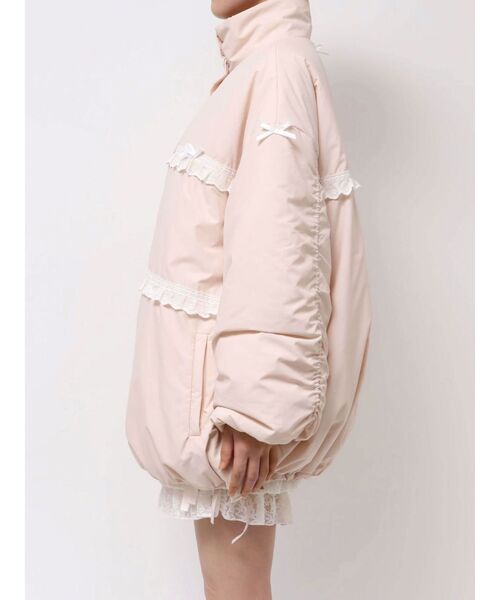 セール】ribbonフリルパデットジャケット（ダウンジャケット/コート