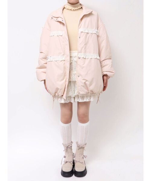 セール】ribbonフリルパデットジャケット（ダウンジャケット/コート