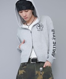 SPINNS（スピンズ）の「【内田金吾くん着用】短丈ダブルジップパーカー/クロスロゴ/カモフラージュ/ショート丈（パーカー）」