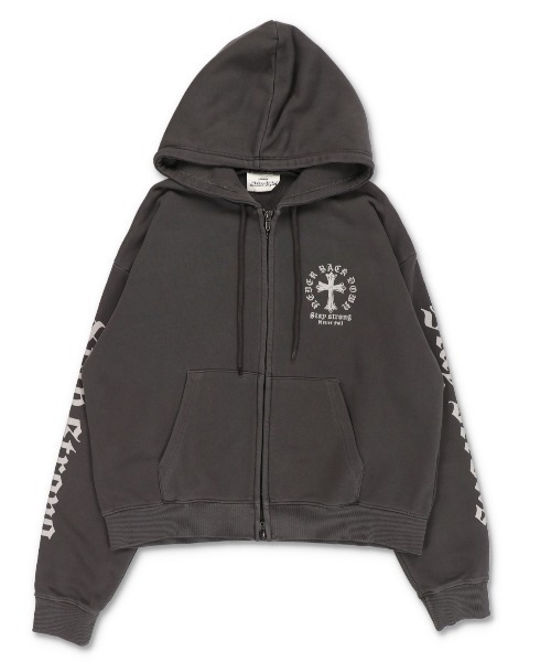 スカジャン ダブルジップ 短丈 短丈ダブルジップパーカー/クロスロゴ/カモフラージュ/ショート丈