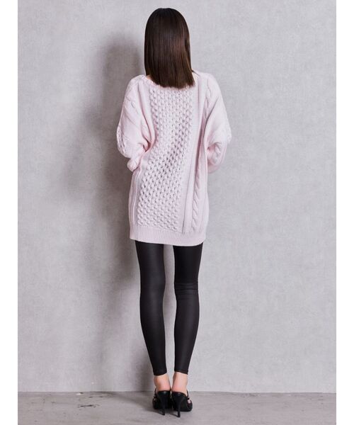 GYDA（ジェイダ）の「GGサガラ刺繍ケーブルニットトップス（ニット/セーター・レディース・ピンク/グレー/オフホワイト/ブラック・FREE）」の16枚目の写真