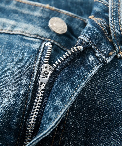 HANDO（ハンド）の「[高身長サイズMT/低身長サイズS有り]美脚シルエットを叶える、ストレートデニム オフィスカジュアル きれいめカジュアル 韓国（デニムパンツ・レディース・ブラック/ブルー・S/M/L/XL/XXL）」の12枚目の写真