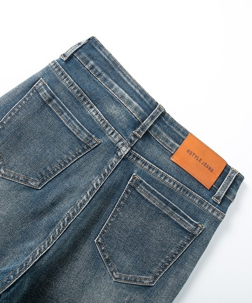 HANDO（ハンド）の「[高身長サイズMT/低身長サイズS有り]美脚シルエットを叶える、ストレートデニム オフィスカジュアル きれいめカジュアル 韓国（デニムパンツ・レディース・ブラック/ブルー・S/M/L/XL/XXL）」の16枚目の写真