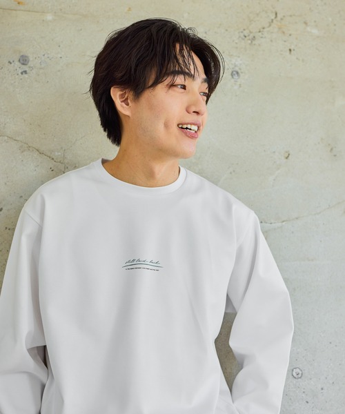 GLOBAL WORK（グローバルワーク）の「リッチクリーンスウェット/ロゴ/589104（スウェット・メンズ・ホワイト系7/ライトグレー/ワインレッド/ホワイト系6/カーキ/ブラック/ホワイト系5/チャコールグレー/ホワイト系4/ホワイト系8/モカ/ホワイト系3/グレー系9/ダークグリーン/ダークブルー/ライトパープル・X-SMALL/SMALL/MEDIUM/LARGE/X-LARGE/XX-LARGE/3XL）」の7枚目の写真