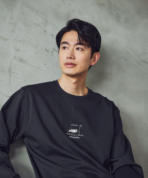 GLOBAL WORK（グローバルワーク）の「リッチクリーンスウェット/ロゴ/589104（スウェット・メンズ・ホワイト系7/ライトグレー/ワインレッド/ホワイト系6/カーキ/ブラック/ホワイト系5/チャコールグレー/ホワイト系4/ホワイト系8/モカ/ホワイト系3/グレー系9/ダークグリーン/ダークブルー/ライトパープル・X-SMALL/SMALL/MEDIUM/LARGE/X-LARGE/XX-LARGE/3XL）」の11枚目の写真