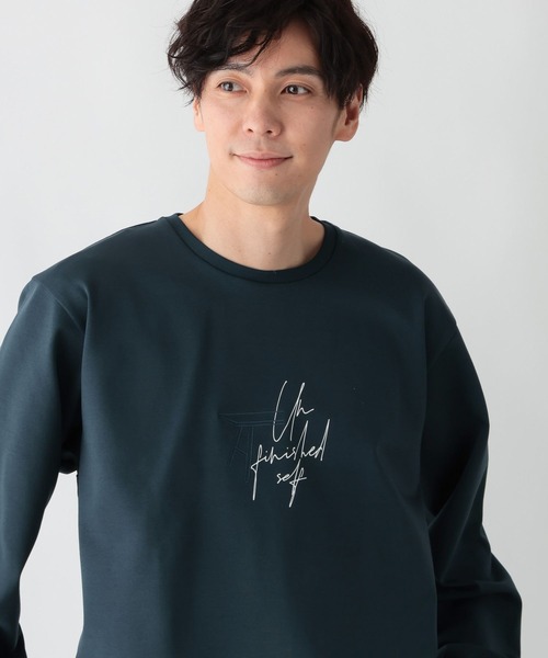 GLOBAL WORK（グローバルワーク）の「リッチクリーンスウェット/ロゴ/589104（スウェット・メンズ・ホワイト系7/ライトグレー/ワインレッド/ホワイト系6/カーキ/ブラック/ホワイト系5/チャコールグレー/ホワイト系4/ホワイト系8/モカ/ホワイト系3/グレー系9/ダークグリーン/ダークブルー/ライトパープル・X-SMALL/SMALL/MEDIUM/LARGE/X-LARGE/XX-LARGE/3XL）」の12枚目の写真