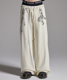 GRANCY | 【GRANCY】Rhinestone Design Layered Sweatpants / ラインストーンデザインレイヤードスウェットパンツ(スウェットパンツ)