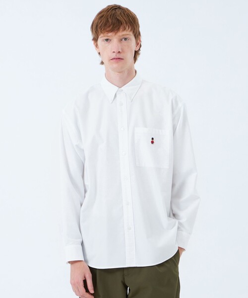 MACKINTOSH PHILOSOPHY（ﾏｯｷﾝﾄｯｼｭ ﾌｨﾛｿﾌｨｰ）の「バッキンガムベア オーバーサイズボタンダウンシャツ 無地/柄バリエーション（シャツ/ブラウス・メンズ・ライトブルー/ブルー/ホワイト・38/40）」の3枚目の写真