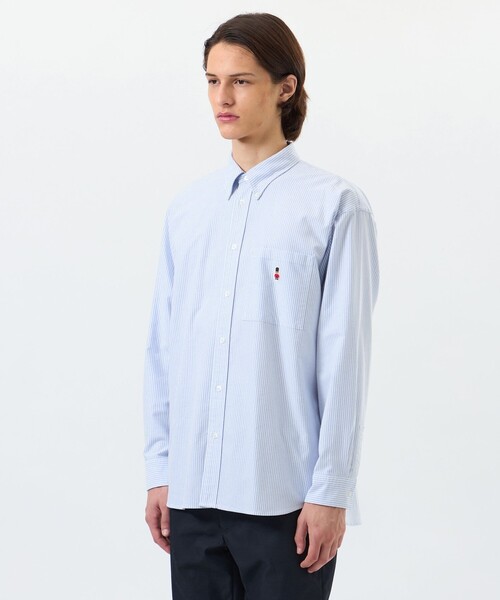 MACKINTOSH PHILOSOPHY（ﾏｯｷﾝﾄｯｼｭ ﾌｨﾛｿﾌｨｰ）の「バッキンガムベア オーバーサイズボタンダウンシャツ 無地/柄バリエーション（シャツ/ブラウス・メンズ・ライトブルー/ブルー/ホワイト・38/40）」の9枚目の写真