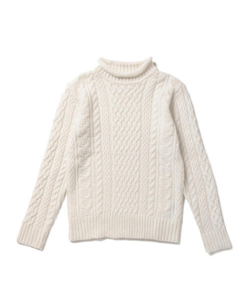 B:MING by BEAMS（ビーミングバイビームス）の「ビーミング by ビームス / ケーブルプルオーバー 2（ニット/セーター・レディース・チャコールグレー/ネイビー/ホワイト/ライトグレー・ONE SIZE）」の5枚目の写真