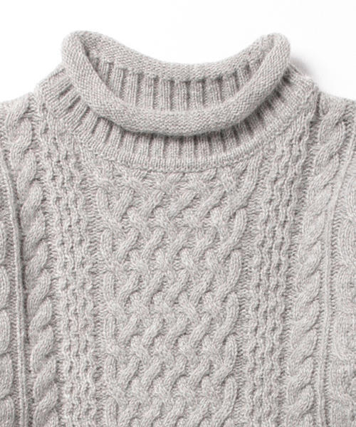 B:MING by BEAMS（ビーミングバイビームス）の「ビーミング by ビームス / ケーブルプルオーバー 2（ニット/セーター・レディース・チャコールグレー/ネイビー/ホワイト/ライトグレー・ONE SIZE）」の9枚目の写真