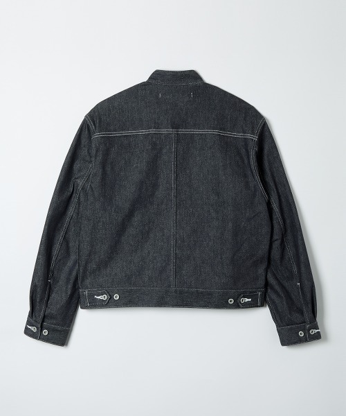 leinwande(ラインヴァンド)の「【leinwande】Stand Collar Denim Jacket(デニムジャケット・レディース・ブルー/ブラック・ONE SIZE)」の6枚目の写真