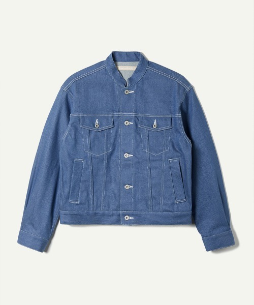 leinwande(ラインヴァンド)の「【leinwande】Stand Collar Denim Jacket(デニムジャケット・レディース・ブルー/ブラック・ONE SIZE)」の15枚目の写真