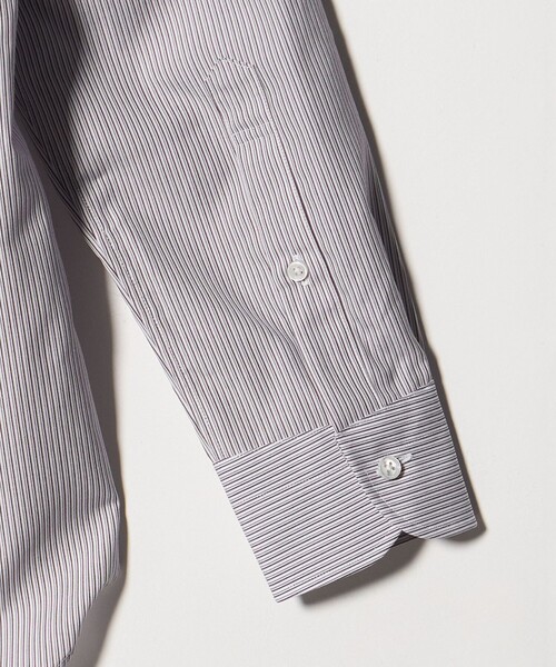 UNITED ARROWS(ユナイテッドアローズ)の「イージーケア AG オルタネイトストライプ ラウンドレギュラーカラーシャツ 抗菌防臭(ビジネスシャツ・メンズ・ワイン・41cm/39cm/40cm/37cm/38cm)」の5枚目の写真