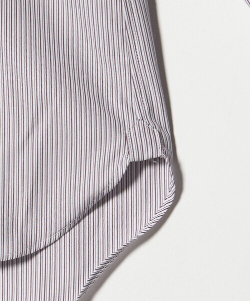UNITED ARROWS(ユナイテッドアローズ)の「イージーケア AG オルタネイトストライプ ラウンドレギュラーカラーシャツ 抗菌防臭(ビジネスシャツ・メンズ・ワイン・41cm/39cm/40cm/37cm/38cm)」の6枚目の写真