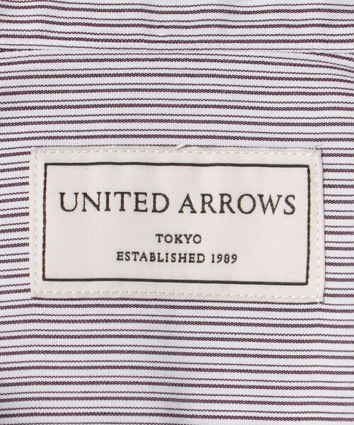UNITED ARROWS(ユナイテッドアローズ)の「イージーケア AG オルタネイトストライプ ラウンドレギュラーカラーシャツ 抗菌防臭(ビジネスシャツ・メンズ・ワイン・41cm/39cm/40cm/37cm/38cm)」の8枚目の写真