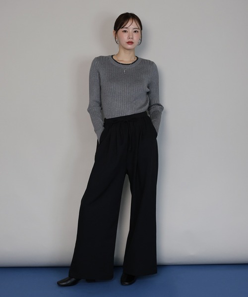 J by blue(ジェイバイブルー)の「タックワイドイージーパンツ(その他パンツ・レディース・ブラック/モカ/ベージュ/ブラウン・MEDIUM)」の20枚目の写真