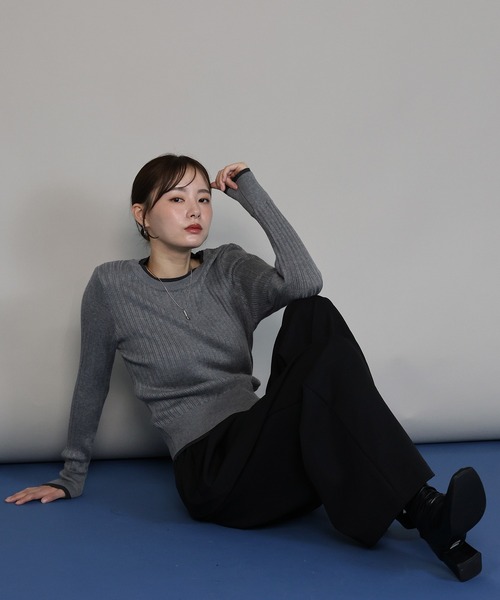 J by blue(ジェイバイブルー)の「タックワイドイージーパンツ(その他パンツ・レディース・ブラック/モカ/ベージュ/ブラウン・MEDIUM)」の22枚目の写真